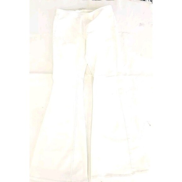 Free People Penny Pull On Flare Jeans Ivory White Stretch 31 - Picture 3 of 9